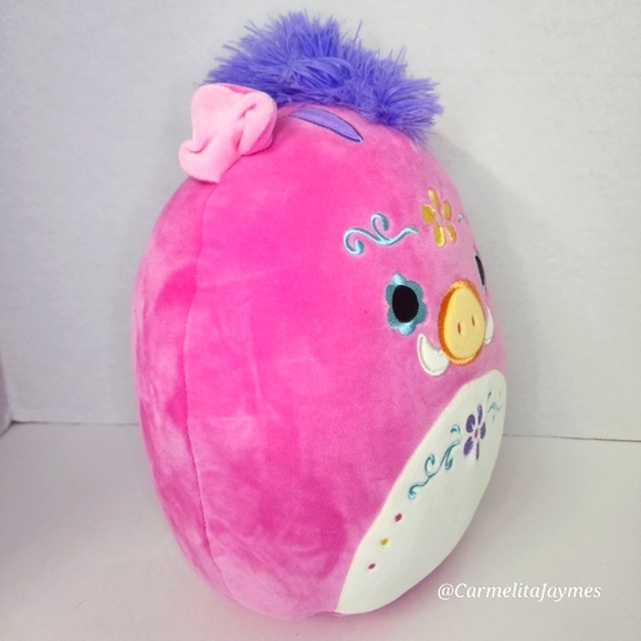 HORACIO 🐗 Pink DOTD Embroidered Warthog Original Squishmallows By Kellytoy NWT - Picture 6 of 8